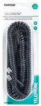 Black Coiled Telephone Cord, 50ft