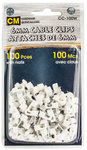 White Cable Clips 6mm 100pc