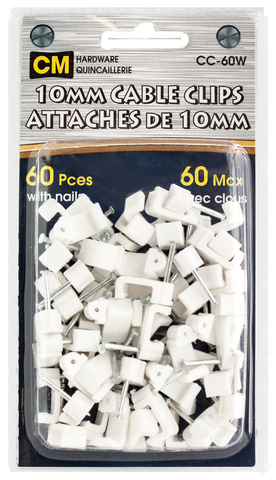 10mm Cable Clips 60pc