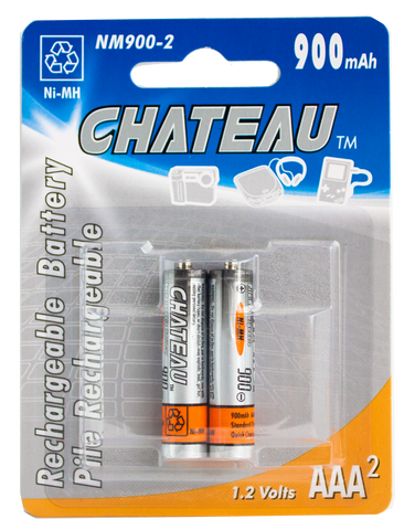 AAA (900 mAh) Ni-MH rechargeable 2PK